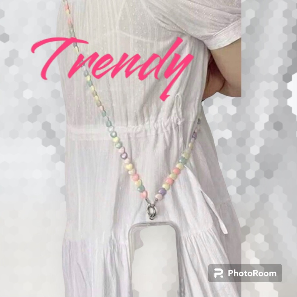 💖🆕 Superb and Practical Pearl Heart Cellphone Stap